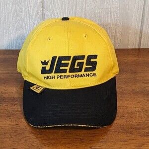 Jegs High Perfomance Yellow Black Snapback Hat NWOT OSFM